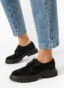 Pantofi derby piele Henise negri