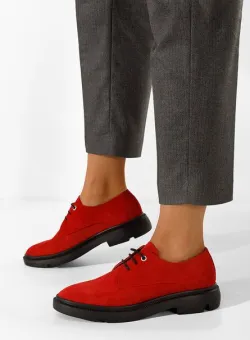 Pantofi derby piele Pelado V2 rosii