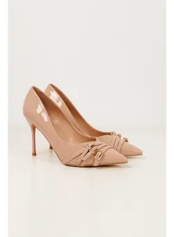 Pantofi Mia nude stiletto cu aplicatii pe varf