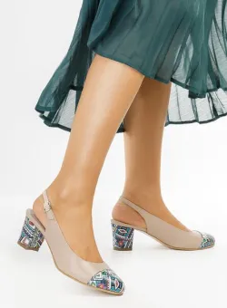 Pantofi piele Anaida Bej
