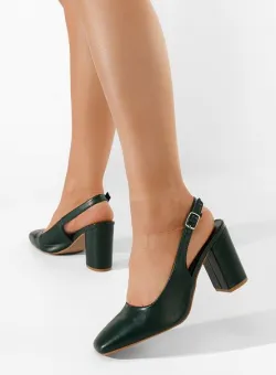 Pantofi slingback Dessea verzi
