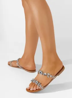 Papuci fara toc Lanora argintii