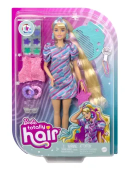 Papusa Barbie cu par lung si accesorii, Totally Hair Stars
