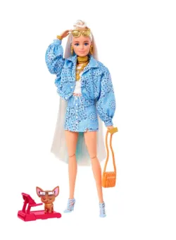 Papusa Barbie Extra cu 15 accesorii