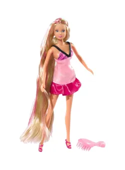 Papusa Steffi Love - Ultra Hair cu rochie roz deschis