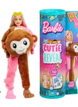 Papusa surpriza, Seria Jungle, Barbie, Monkey, Cutie Reveal, HKR01