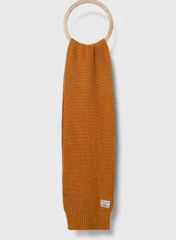 Pepe Jeans esarfa din lana pentru copii culoarea portocaliu, neted