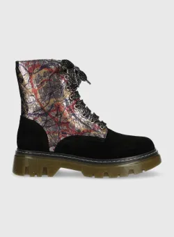 Pom D'api ghete din piele pentru copii CLAP RANGER culoarea negru