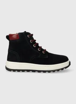 Pom D'api pantofi din piele intoarsa pentru copii FLOW BOOTS culoarea albastru marin