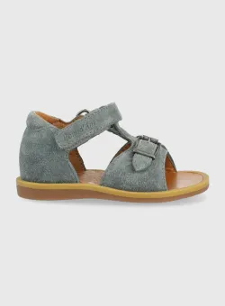 Pom D'api sandale din piele intoarsa pentru copii