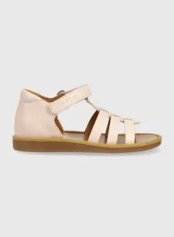 Pom D'api sandale din piele pentru copii culoarea roz