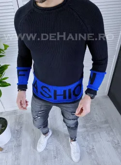 Pulover barbati gros bleumarin slim fit T3580 i5-5.2