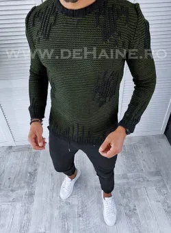 Pulover barbati gros slim fit negru T3636 96-2.3