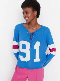 Pulover dama albastru Georgina