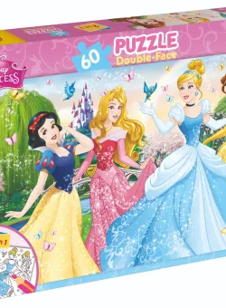 Puzzle 2 in 1 Lisciani Disney Princess, Plus, 60 piese