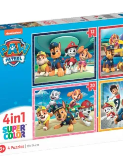 Puzzle 4 in 1 Clementoni Paw Patrol, 12-16-20-24 piese