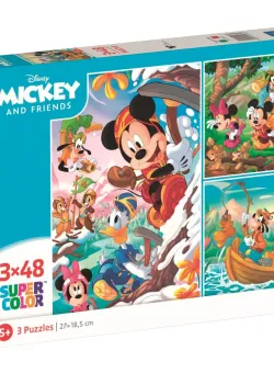 Puzzle Clementoni Disney Mickey Mouse si prietenii sai, 3 x 48 piese
