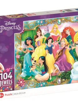 Puzzle Clementoni Disney Princess Jewels, 104 piese
