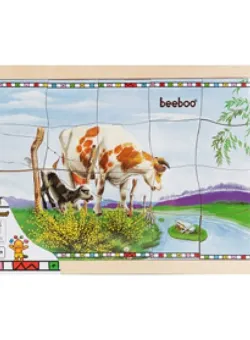 Puzzle din lemn Beeboo - Vacuta