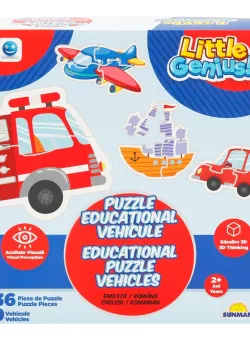 Puzzle educational cu vehicule, Smile Games, 36 piese