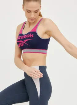 Reebok sutien sport Dilara culoarea albastru marin, modelator