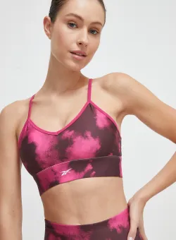 Reebok sutien sport Identity Training culoarea roz, modelator