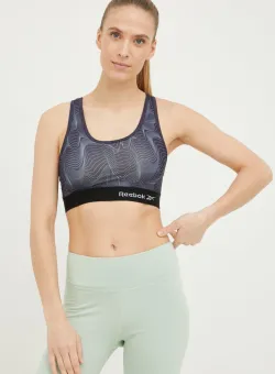 Reebok sutien sport Nelly culoarea albastru marin, modelator