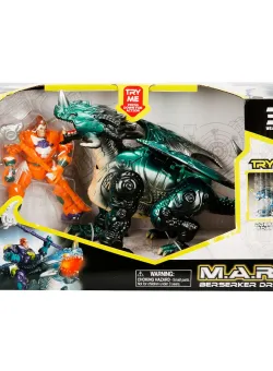 Robot dragon cu lumini si sunete, Happy Kid, M.A.R.S. 18 cm, Verde