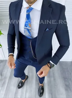 Sacou barbati bleumarin slim fit B5321 35-4.1