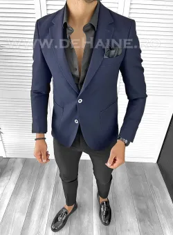Sacou barbati bleumarin slim fit B8287 90-5