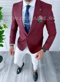Sacou barbati in carouri slim fit B4256 16-4.2