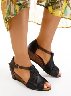 Sandale cu platforma Teressia Negre