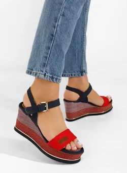 Sandale cu platforma Vivify rosii