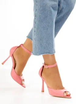 Sandale cu toc subtire Paredes V2 roz