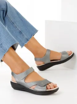 Sandale dama piele argintii Cruella