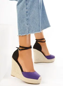 Sandale tip espadrile mov Samira V2