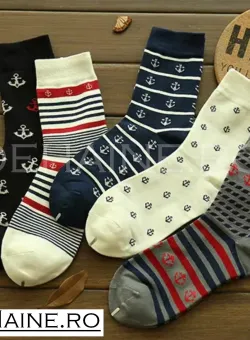 Set 5 sosete cu imprimeu A8838