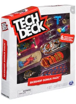 Set 6 mini placi skateboard, Tech Deck, Bonus Pack 20136701
