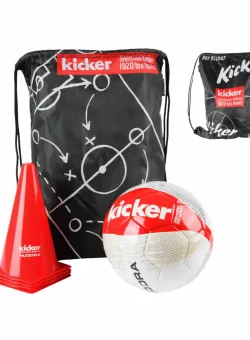 Set antrenament fotbal Hudora Kicker Edition, plan de meci