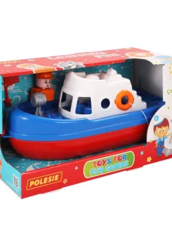 Set barca cu figurina, Polesie, Wheelboat, 30 cm