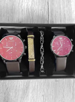 Set ceasuri pentru dama si barbati+bratara B9257