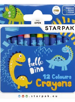 Set creioane cerate Starpak, Dino, 12 culori