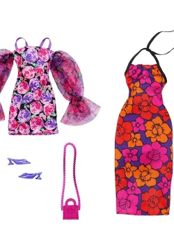 Set de haine si accesorii pentru papusi, Barbie, HJT35