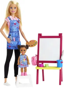 Set de joaca Barbie, Profesoara de desen, GJM29