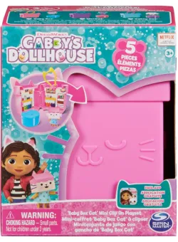 Set de joaca Mini casuta breloc, Baby Box cu 5 piese, Gabby's Dollhouse, 20140105