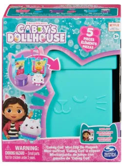 Set de joaca Mini casuta breloc, Cakey Cat cu 5 piese, Gabby's Dollhouse, 20140104
