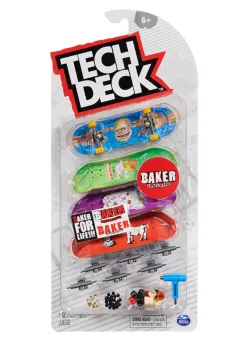 Set mini placa skateboard Tech Deck, 4 buc, Baker, 20140762