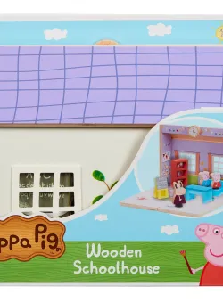 Set scoala din lemn cu figurine, Peppa Pig