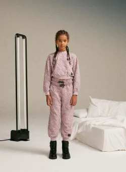 Sisley hanorac de bumbac pentru copii culoarea roz, modelator