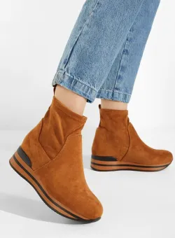 Sneakers cu platforma camel Mantia